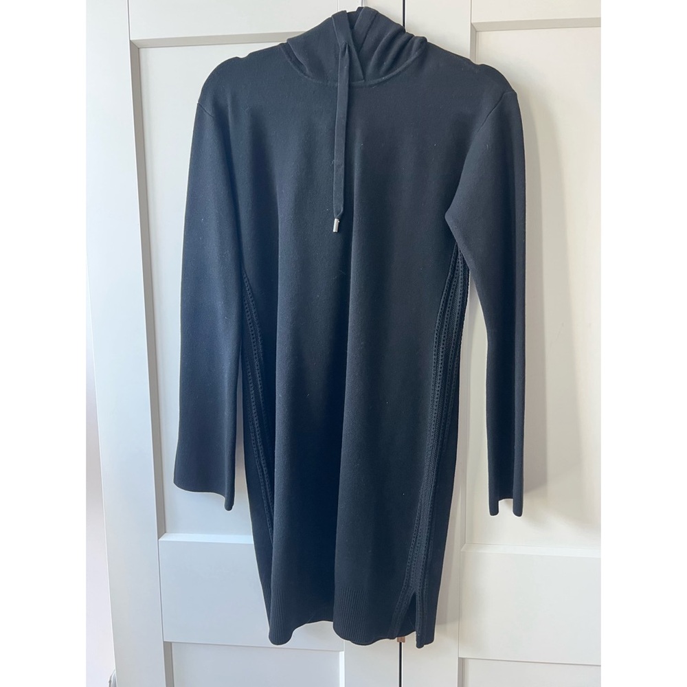 KADA black sweater hoodie dress